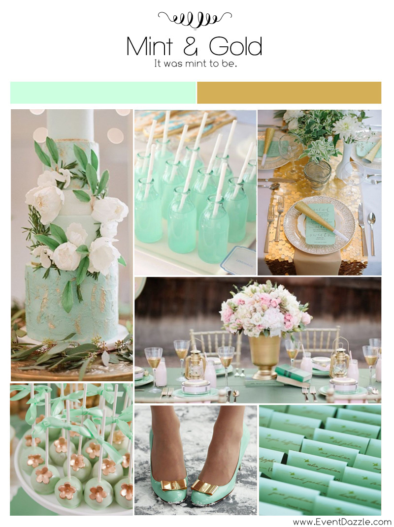 Mint and Gold Wedding Theme | Green Weddings | Event Dazzle
